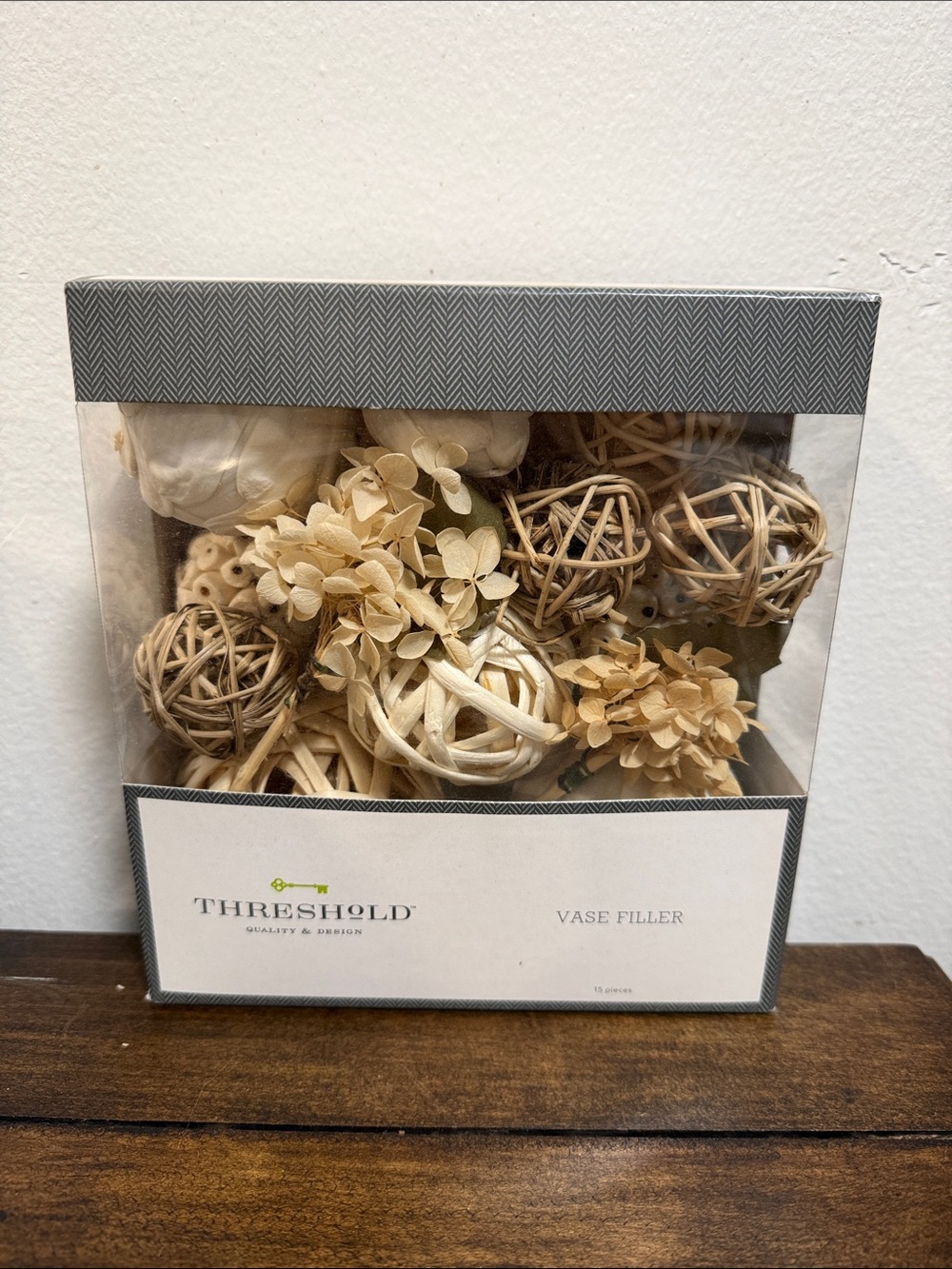 Threshold Neutral Mixed Decorative Vase Filler - Beige & Cream